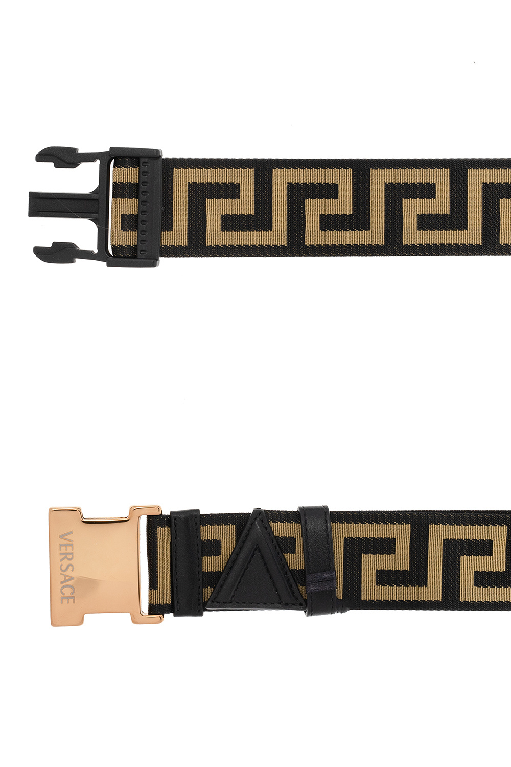 Black Belt with Greek pattern Versace
